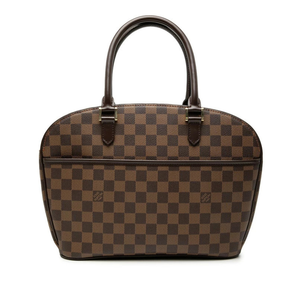 Louis Vuitton Damier Salia Horizontal Handbag Brown Leather